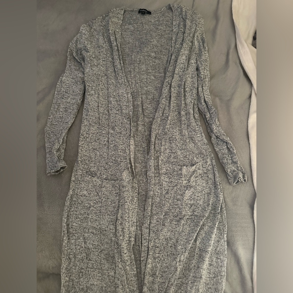 Grey Long Sleeve Cardigan